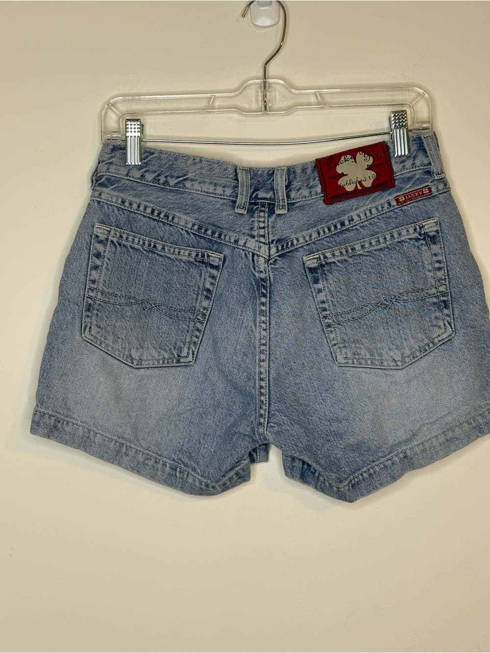 Lucky Brand 90’s Light Blue Denim Jean Shorts Size 6 100% Cotton